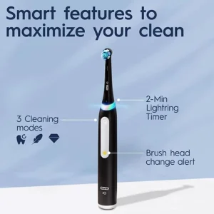 مسواک برقی اورال بی iO White Clean رنگ مشکی مات
