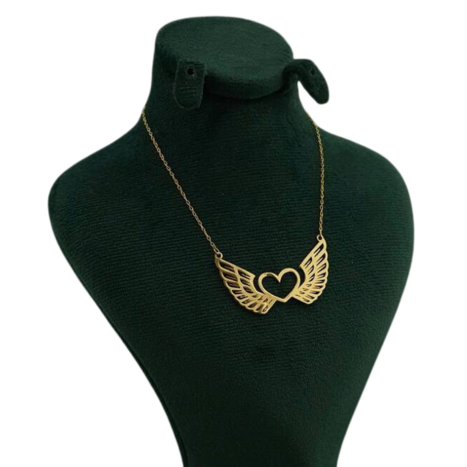 گردنبند طلا 18 عیار زنانه مدل پرواز قلب