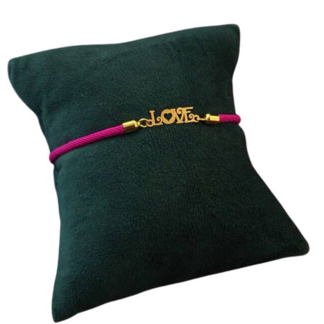 دستبند طلا 18 عیار زنانه مدل عشق