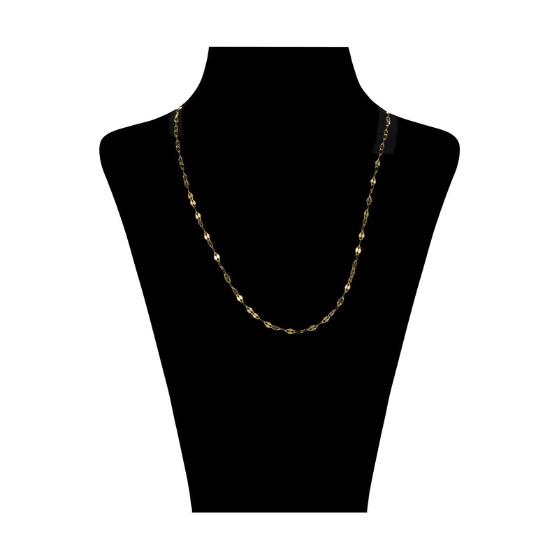 زنجیر طلا 18 عیار زنانه مدل ریسه ای MM0979