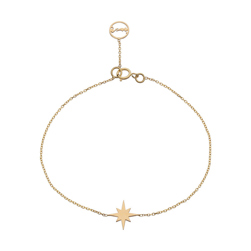 دستبند طلا 18 عیار زنانه  مدل ستاره WBC244