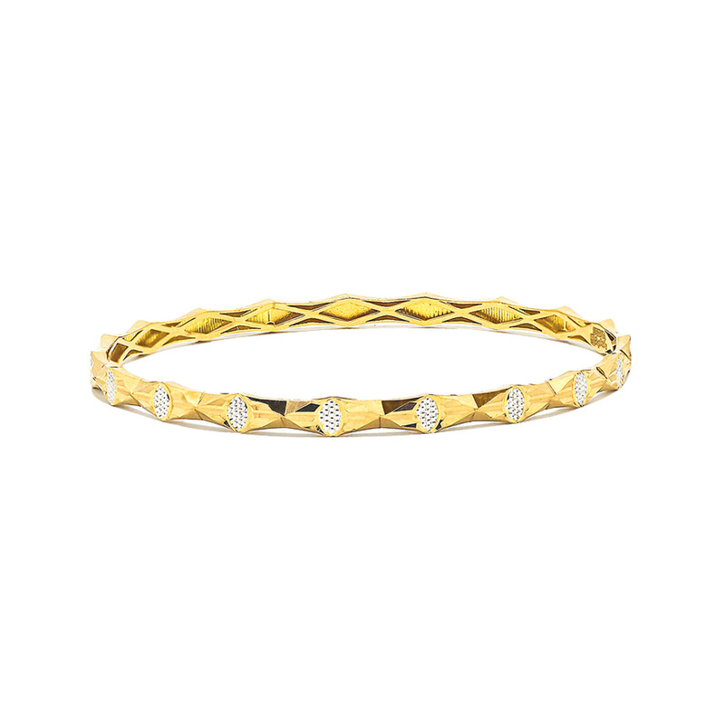 النگو طلا 18 عیار زنانه مدل عقیق سایز 2