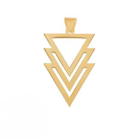 پلاک طلا 18 عیار مردانه مدل مثلت