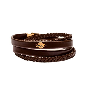 دستبند طلا 18 عیار مردانه مدل نماد ماه تولد اردیبهشت