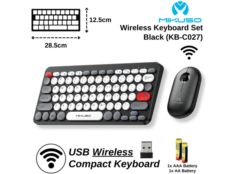 ست کیبورد و ماوس بی سیم میکاسو مدل KB-CO27