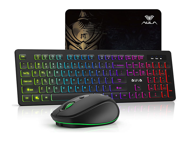 کیبورد و ماوس بی سیم آئولا AC 208 به همراه پد ماوس
