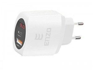 شارژر دیواری فست شارژ ENZO C-360 QC3.0 PD 5A 25W + کابل تبدیل تایپ سی