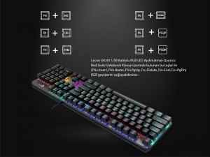 کیبورد گیمینگ مکانیکال لکو مدل Lecoo GK301