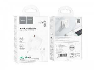 شارژر 30 وات هوکو مدل C112A + کابل تایپ سی