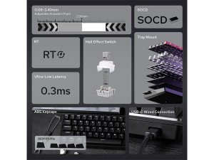 کیبورد مغناطیسی گیمینگ آئولا مدل WIN60 HE