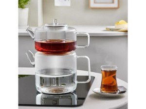 کتری و قوری پیرکس شاهین مدل گریزما