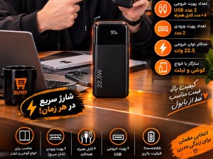 پاوربانک لوینو مدل N-18 ظرفیت 20000mAh