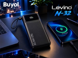 پاوربانک لوینو Levino N-32 ظرفیت 30000 میلی‌آمپر ساعت با فست شارژ 22.5 وات