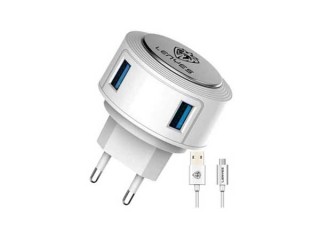 شارژر  2 پورت + کابل اندروید Lenyes مدل LCH069