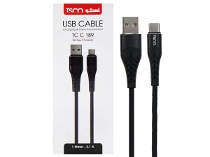 کابل کنفی تایپ سی تسکو TC C189 2.1A 1m