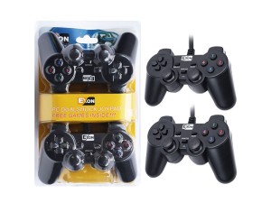 دسته بازی دوبل شوکدار سیمی Exon UC-JS704S2