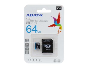 رم میکرو ۶۴ گیگ ای دیتا ADATA Premier V10 U1 A1  + خشاب