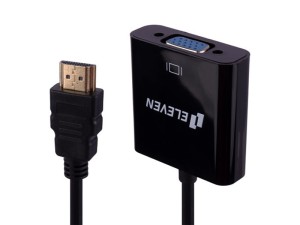 تبدیل Eleven CV1001 HDMI To VGA + کابل صدا و کابل Micro USB