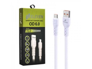 کابل تایپ سی فست شارژ Eleven TC2 6A 120W 1m