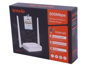 مودم روتر ۲ آنتن Tenda D301 V4 ADSL2+ N300 300Mbps