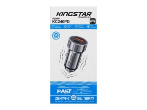 شارژر فندکی فست شارژ KingStar KC240PD 3A PD 20W