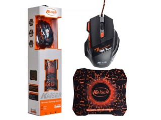 ماوس گیمینگ کایزر مدل K-1000 + ماوس پد