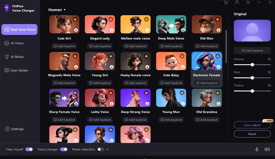 هوش مصنوعی Hitpaw Voice Changer