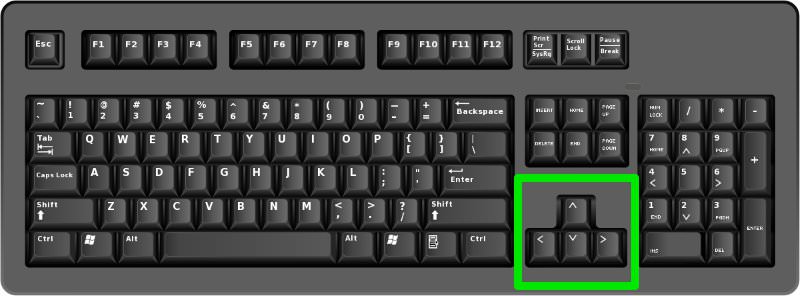 کلیدهای جهت دار (Arrow Keys)