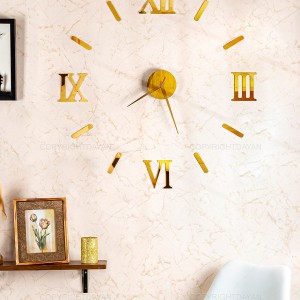 ساعت دیواری طلایی Roma مدل 12368