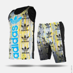 ست رکابی و شلوارک مردانه Adidas مدل 14103
