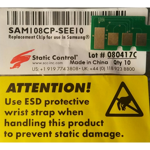 چیپ کارتریج سامسونگ SAMSUNG MLT-D108S استاتیک کنترل