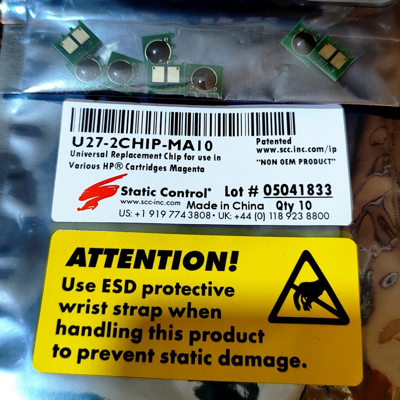 چیپ کارتریج اچ پی U27 استاتیک کنترل (ست چهارتایی) دانه ای 7500تومان