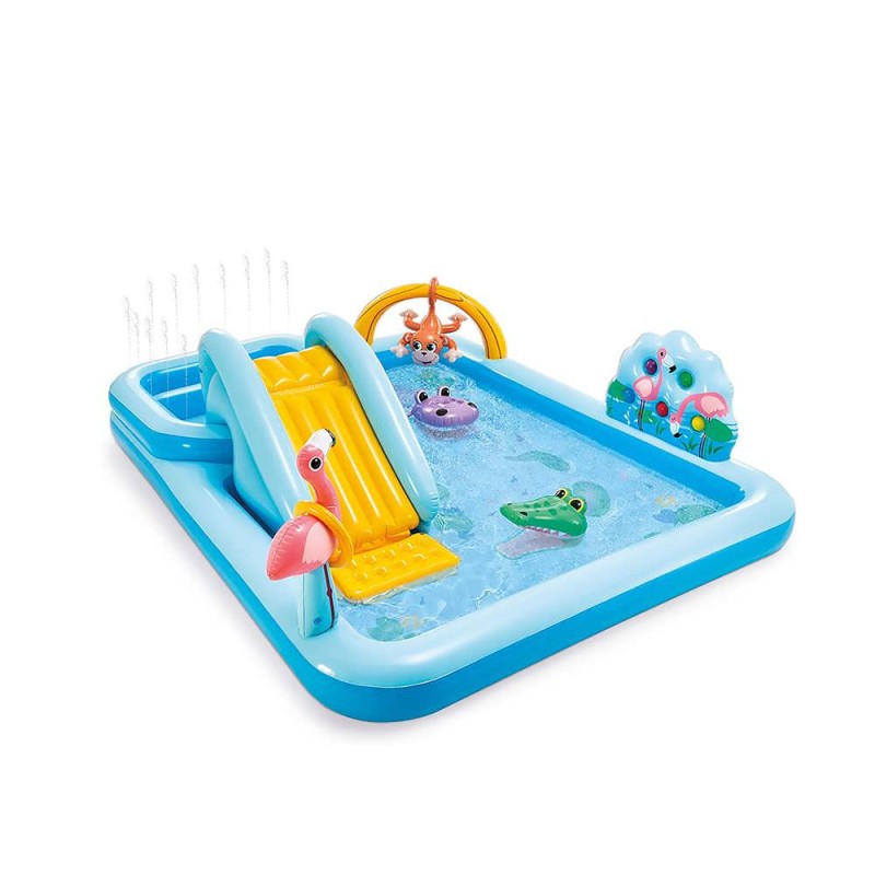 استخر بادی سرسره دار کودک طرح جنگل مدل 57161