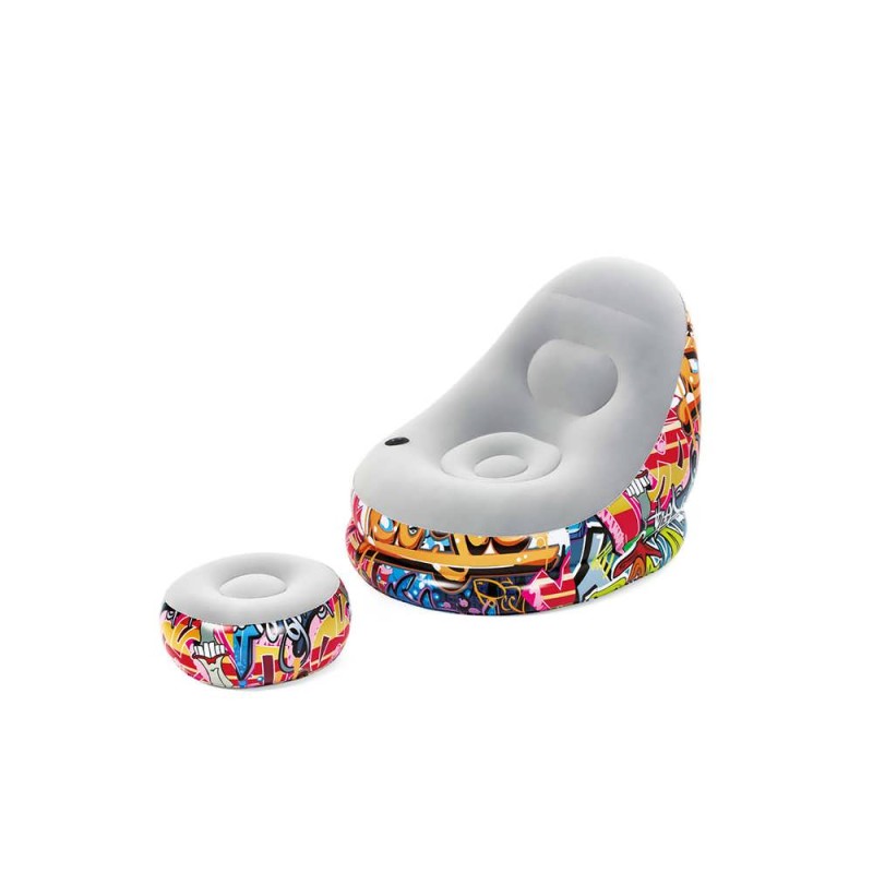 مبل بادی یک نفره به همراه زیرپایی مدل 75076