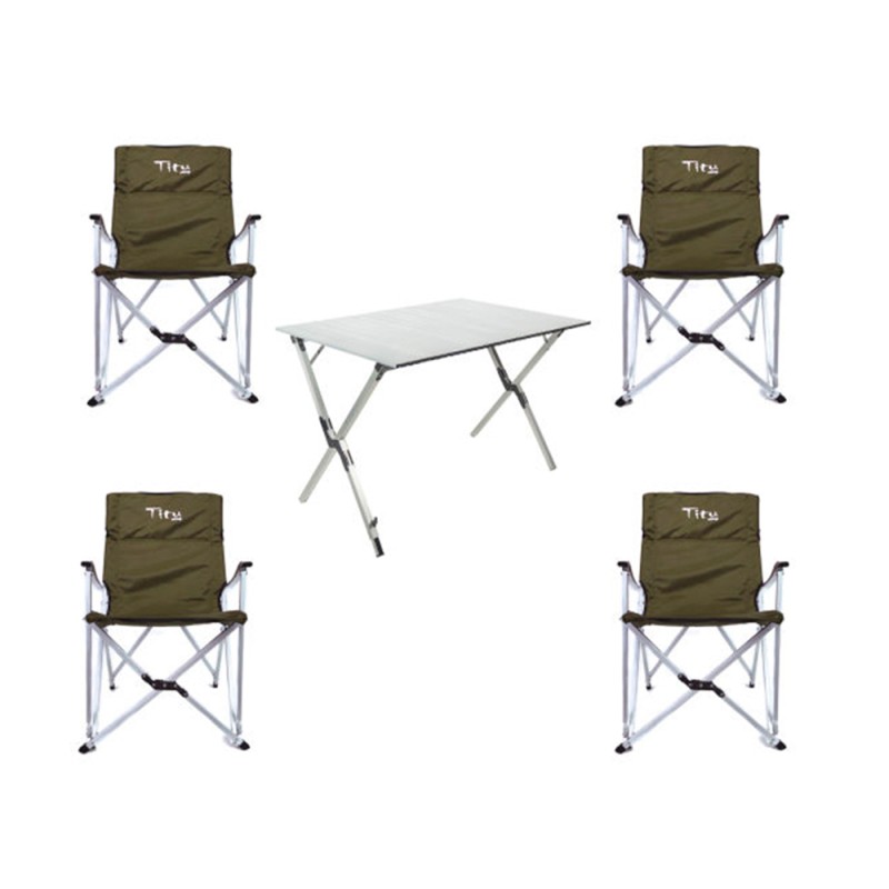 ست میز صندلی تاشو 4 نفره تیتو مدل OD-R-4