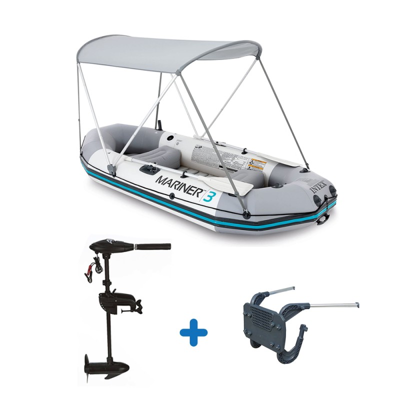 قایق بادی مارینر 3 اینتکس با سایه بان و موتور برقی