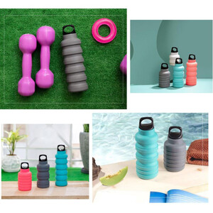 قمقمه تاشو مسافرتی سیلیکونی 600 میلی لیتری