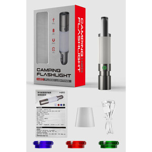 چراغ قوه دو کاره لنز دار شارژی مدل H20