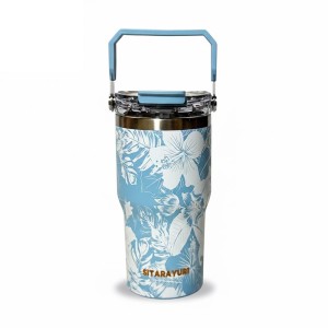 تراول ماگ دوحالته دسته دار طرح گل دار Sitarayuri ظرفیت 600 میلی لیتر