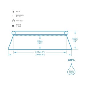 استخر پیش ساخته ایزی ست بست وی مدل 57265