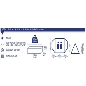 چادر کوهنوردی 2 نفره پاویلو مدل Calvino X2
