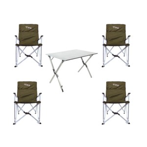 ست میز صندلی تاشو 4 نفره تیتو مدل OD-R-4