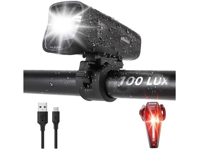 چراغ جلو و عقب دوچرخه شارژی jiraewh