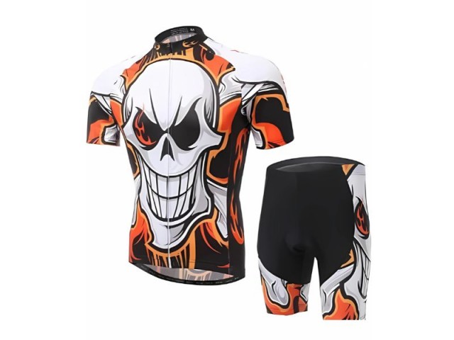 لباس ست شرت و پیراهن دوچرخه سواری طرح جمجمه