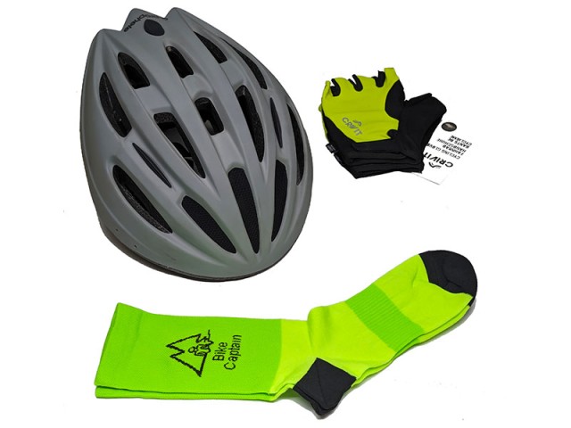 پک تخفیفی ویژه 3 عددی دستکش و کلاه و جوراب دوچرخه سواری