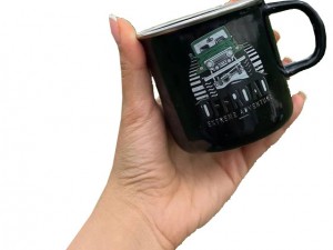 ماگ لعابی فلزی درب دار