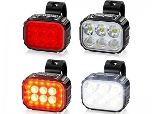 چراغ جلو و عقب دوچرخه مدل دوقلو