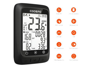 کامپیوتر دوچرخه COOSPO BC107 | GPS، ANT+، بلوتوث، ضدآب IP67