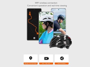 کلاه دوربین دار دوچرخه سواری FOXWEAR مدل SMART CAMERA HELMET V8