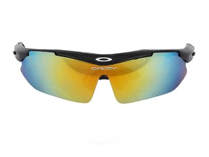 عینک طبی خور دوچرخه سواری 5 لنز طرح اوکلی OAKLEY